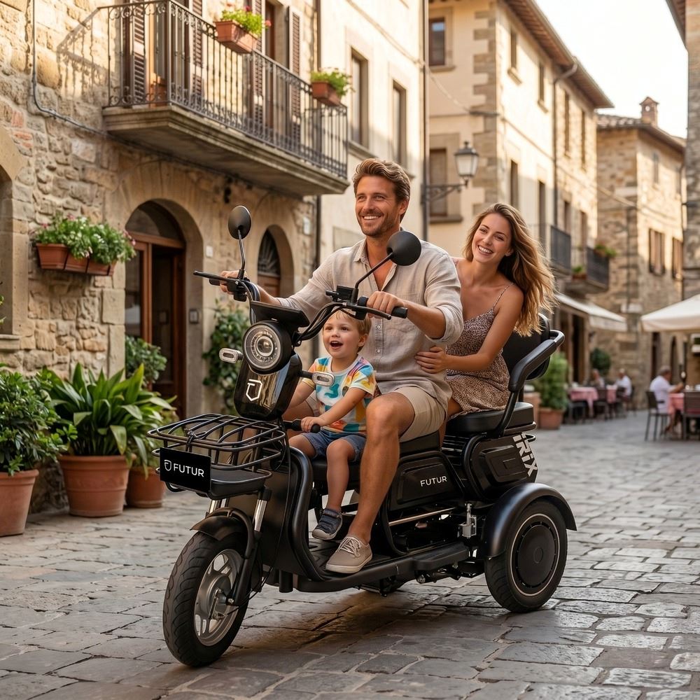 Trimoto Electrica Convertible Futur Irix Negro Motor 600w
