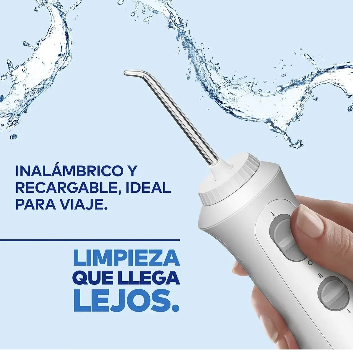 Irrigador Bucal Waterpik Pearl Inalambrico 4 Puntas 2 Nivel