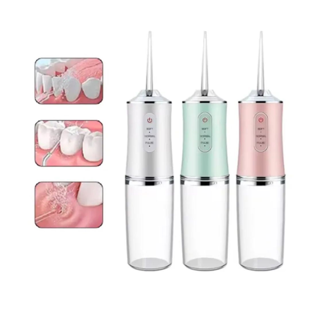 IRRIGADOR BUCAL DAUER INALÁMBRICO 4 BOQUILLAS + 4 MODOS LIMPIEZA DENTAL