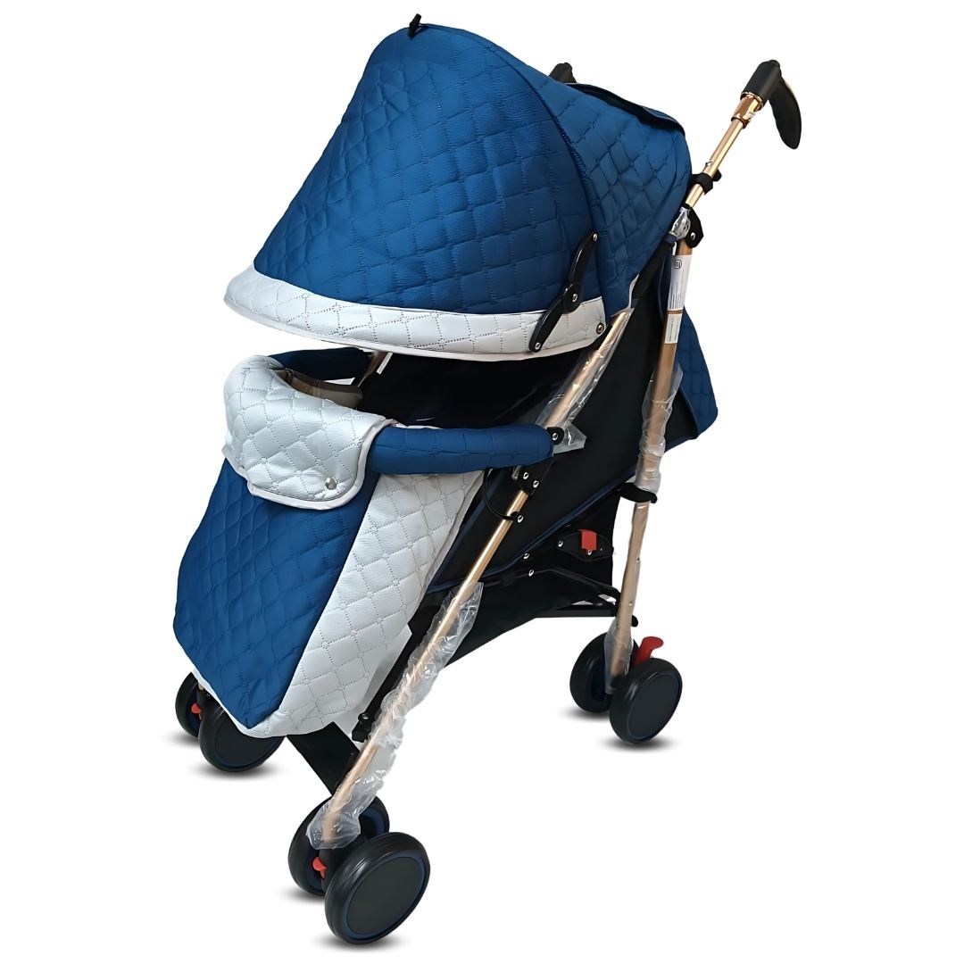 Coche Bastón con Manillar Giratorio «ISABEL GOLD» Blue