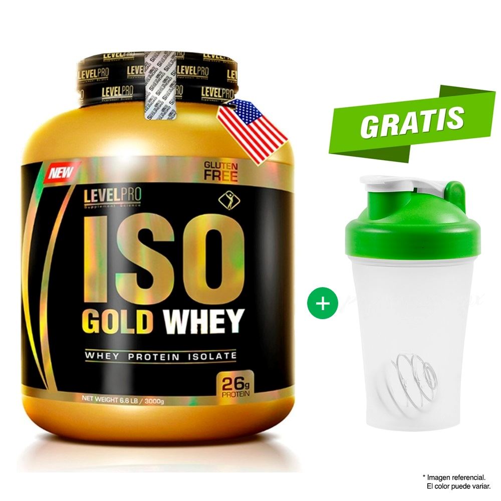 Proteína Level Pro Iso Gold Whey 3 kg Vainilla