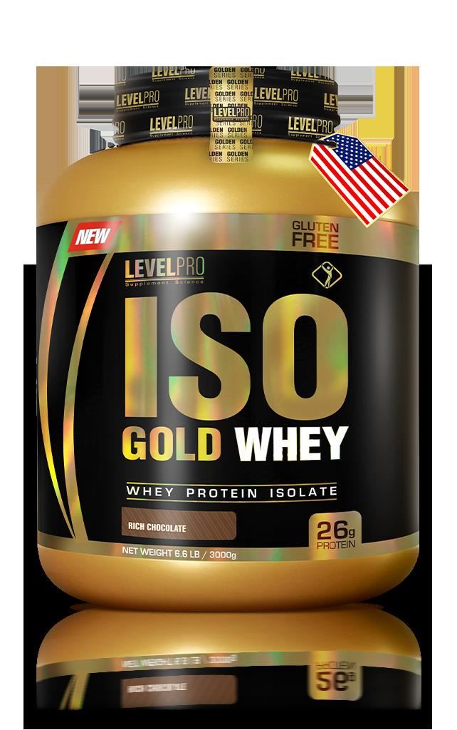 Proteina Isolate Iso Gold Whey 3kg Level Pro Chocolate