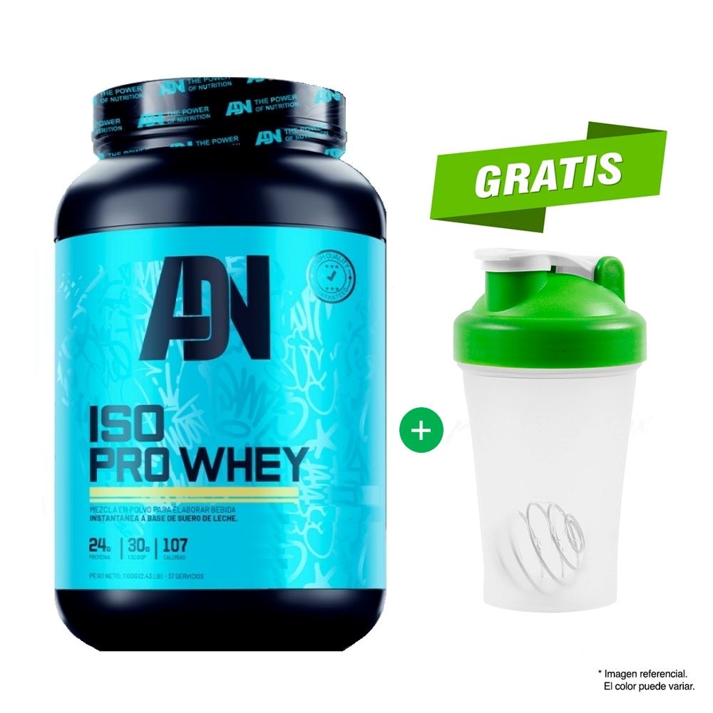 ISO PRO WHEY DE 1.1 KG ADN NUTRITION CHOCOLATE + SHAKER