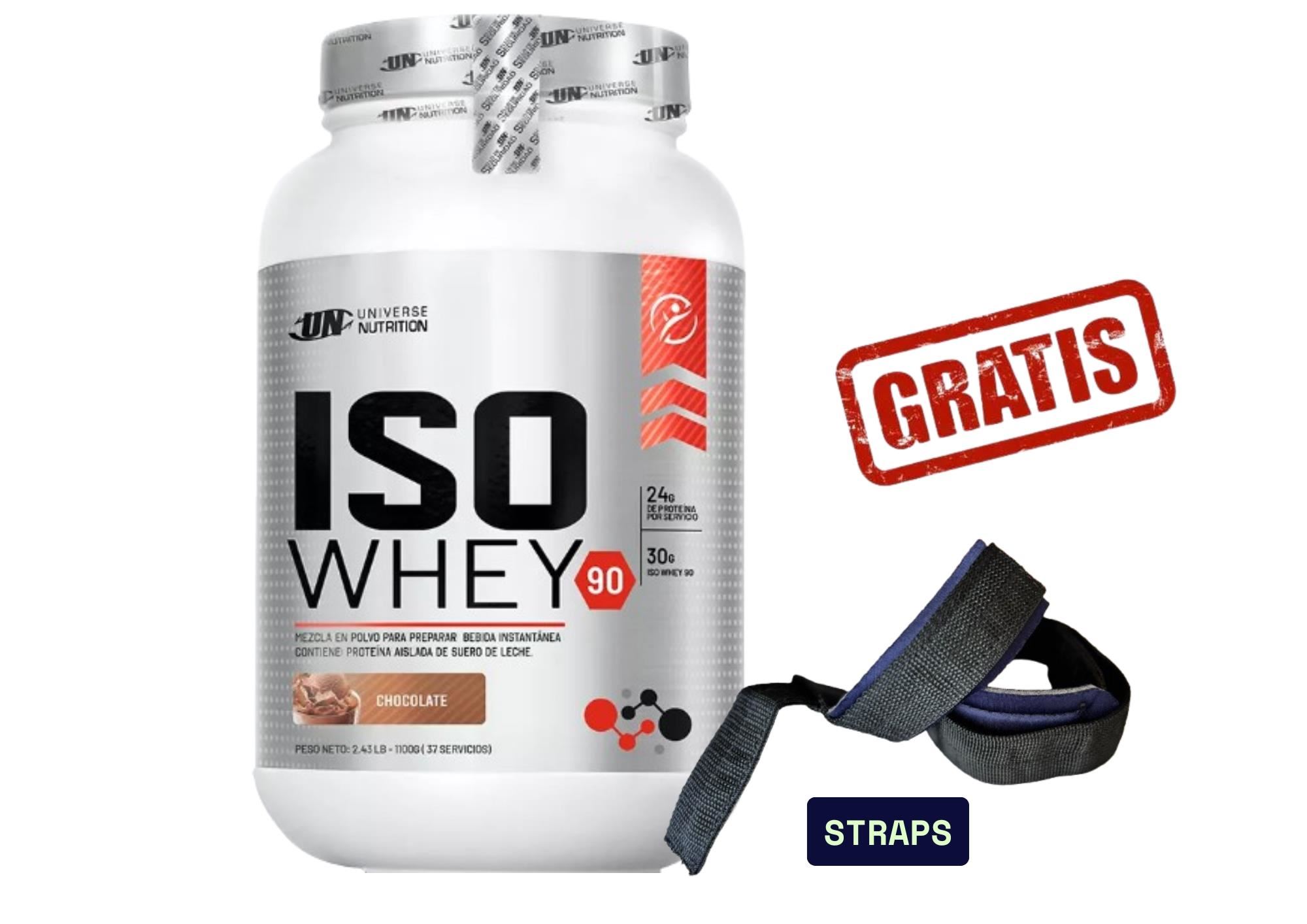 ISO WHEY 90 1 KILO CHOCOLATE + STRAPS