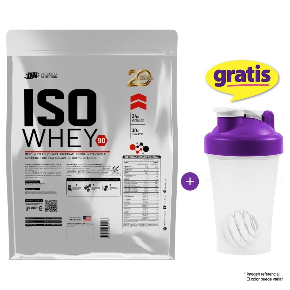 ISO WHEY 90 DE 5KG UNIVERSE NUTRITION COOKIES AND CREAM + SHAKER