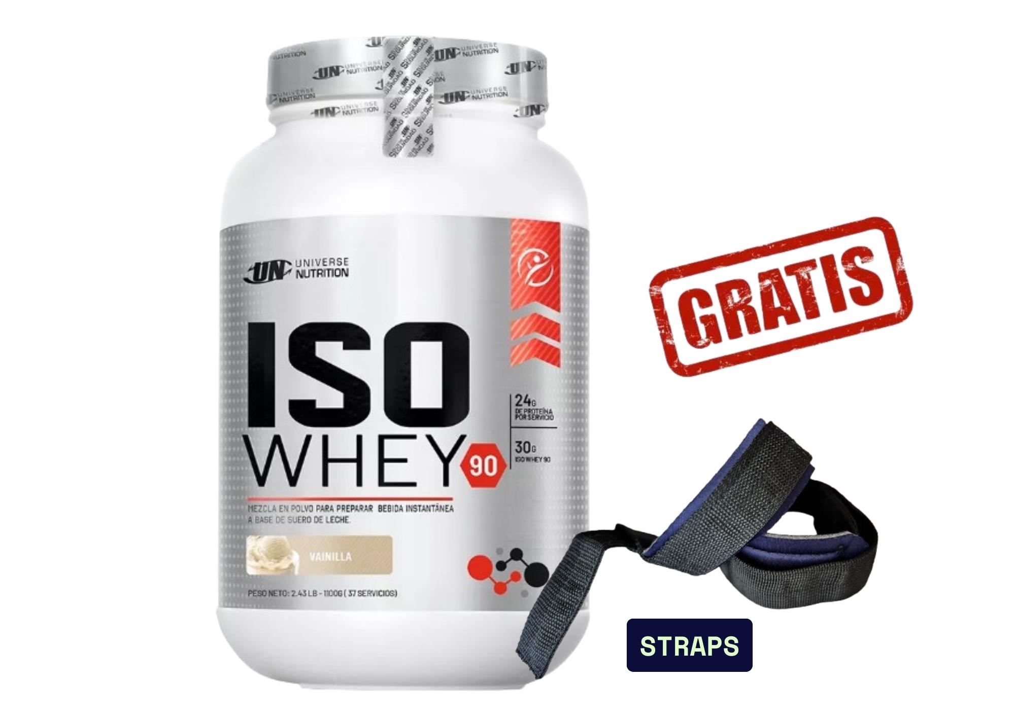 ISO WHEY 90 1KG + STRAPS