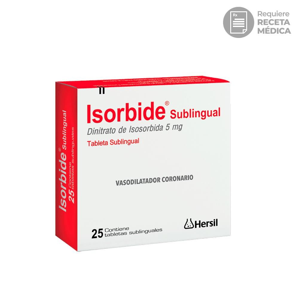 Isorbide Sublingual 5 mg Tabletas Sublinguales