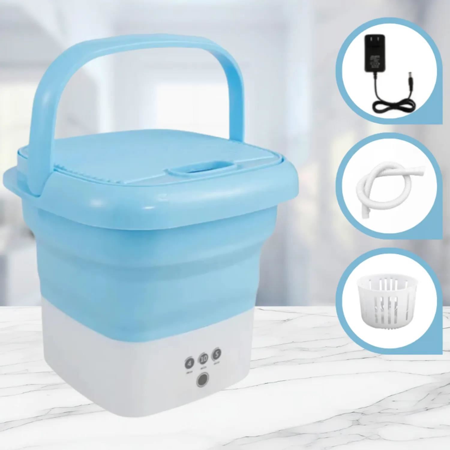 Mini Lavadora Plegable con Centrifugado –  Color al Azar