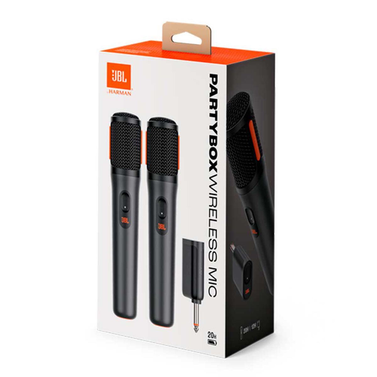 JBL - Micrófono PartyBox Wireless Recargable Karaoke (Pack x2)