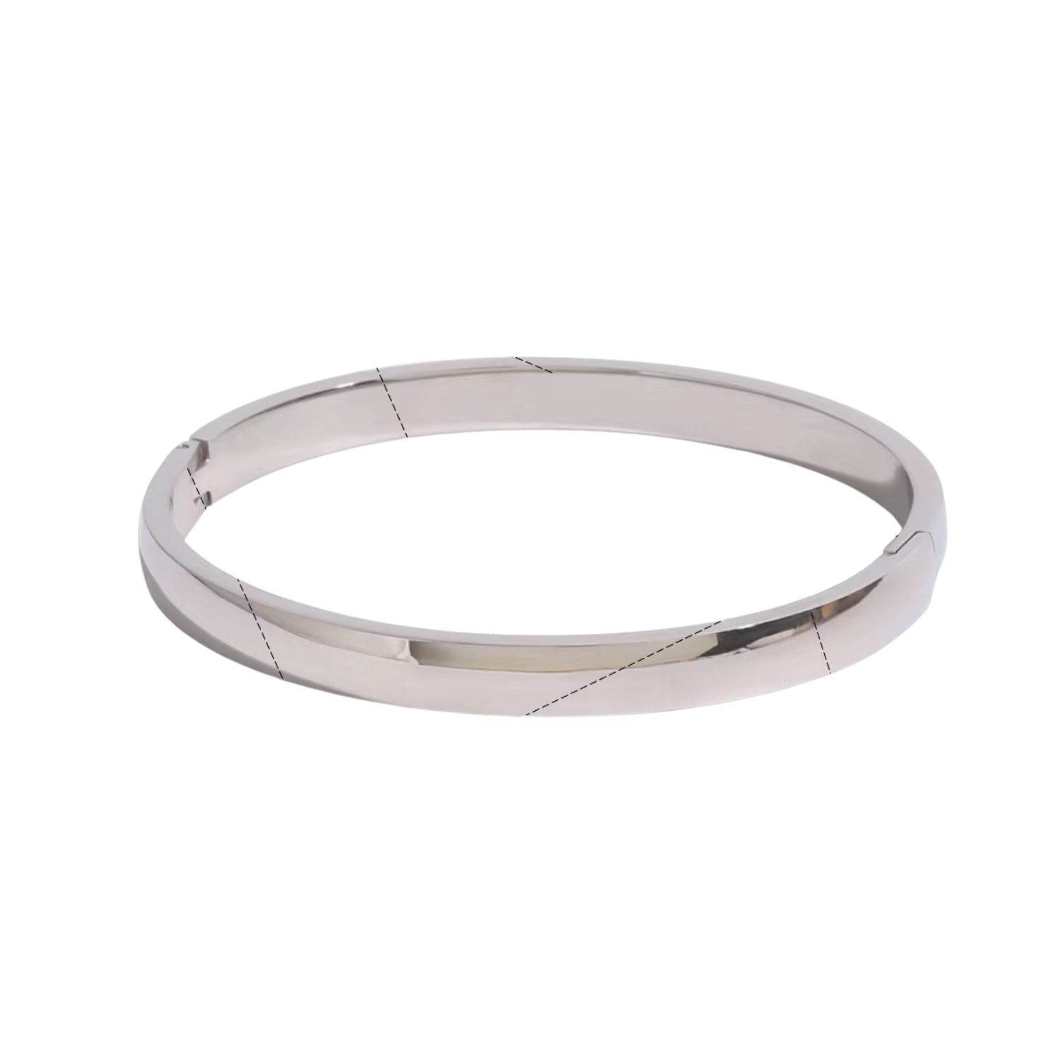 Pulsera Bangle Pulida Plateada / Plateado / 16