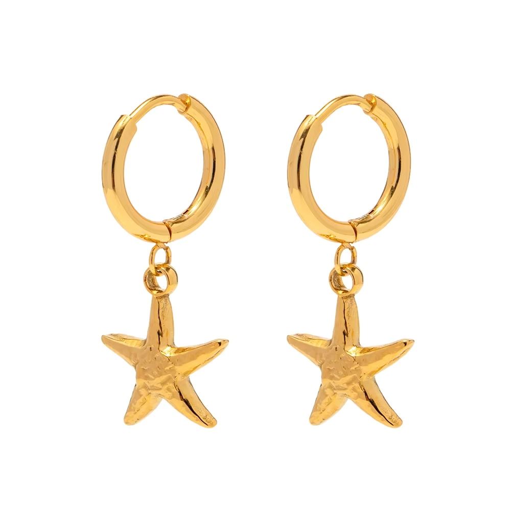 Aretes Huggie Estrella de Mar