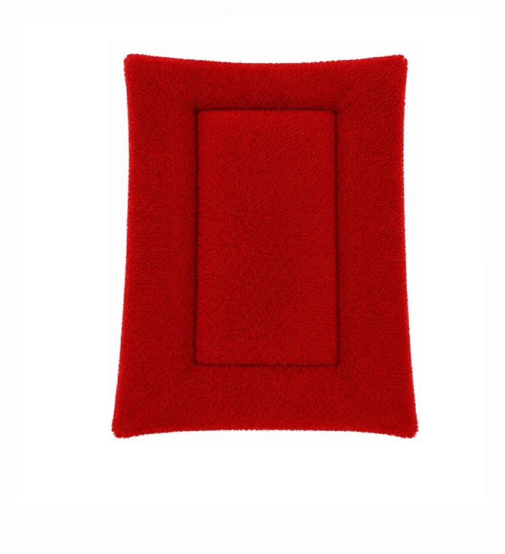 Cama Colchoneta Chica De Tela Carnero Para Mascotas Perros Y Gatos Rojo