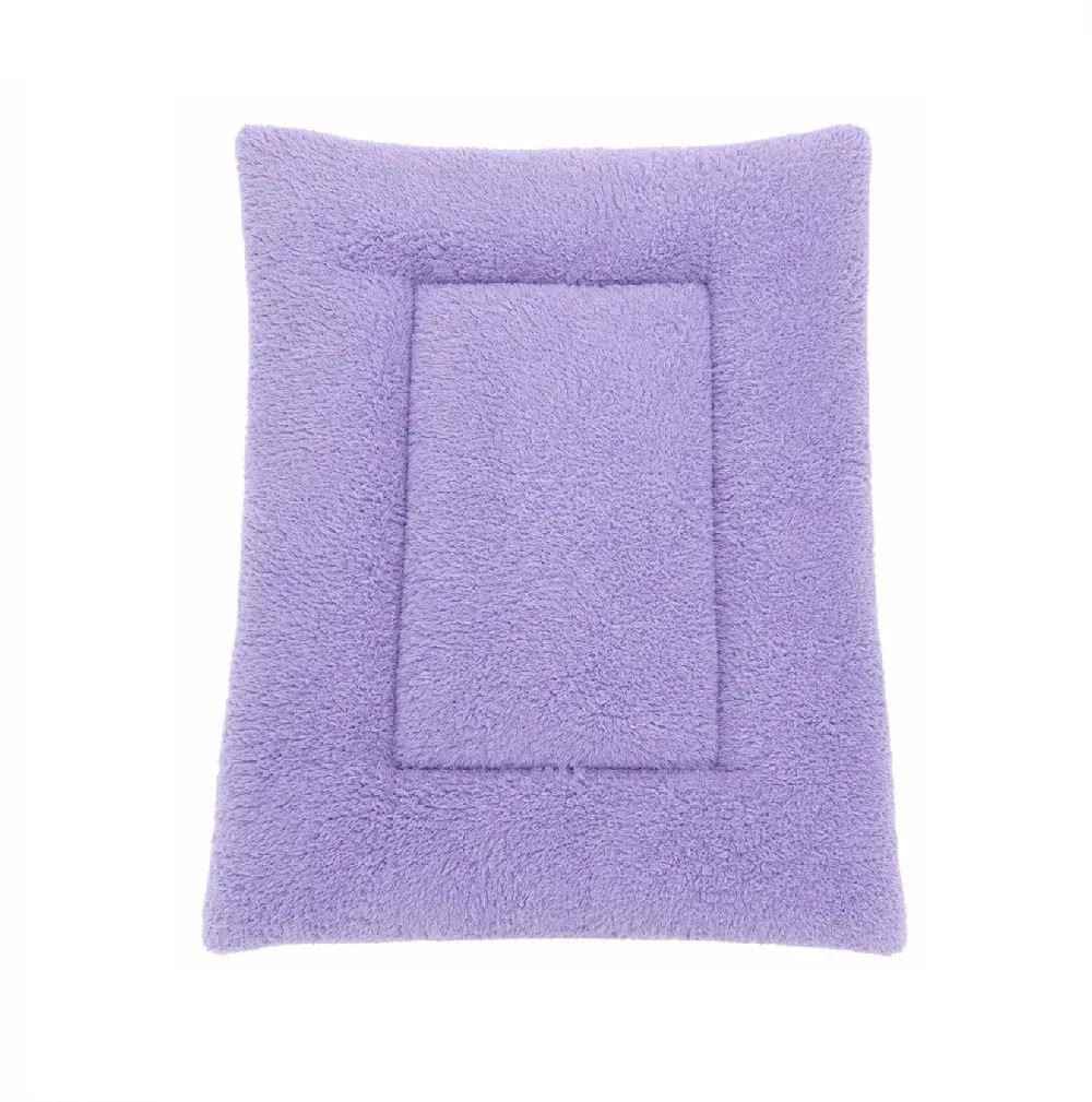 Cama Colchoneta Chica De Tela Carnero Para Mascotas Perros Y Gatos Lila