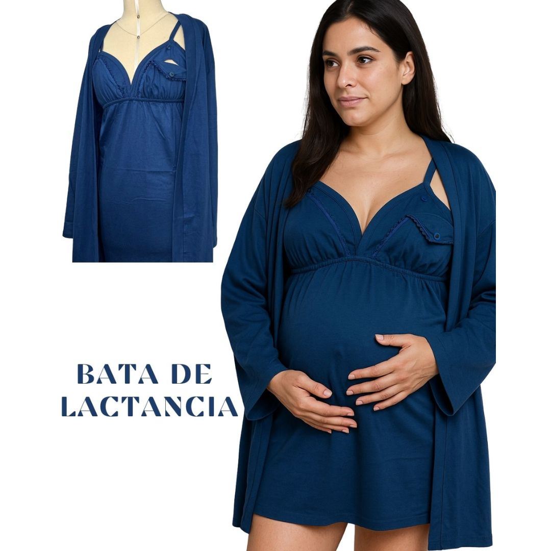 Pijama / Bata Maternidad De Embarazo Y Lactancia