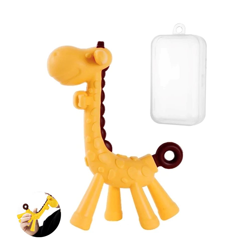 Mordedor Jirafa Amarillo para bebe Baby Froggie con estuche