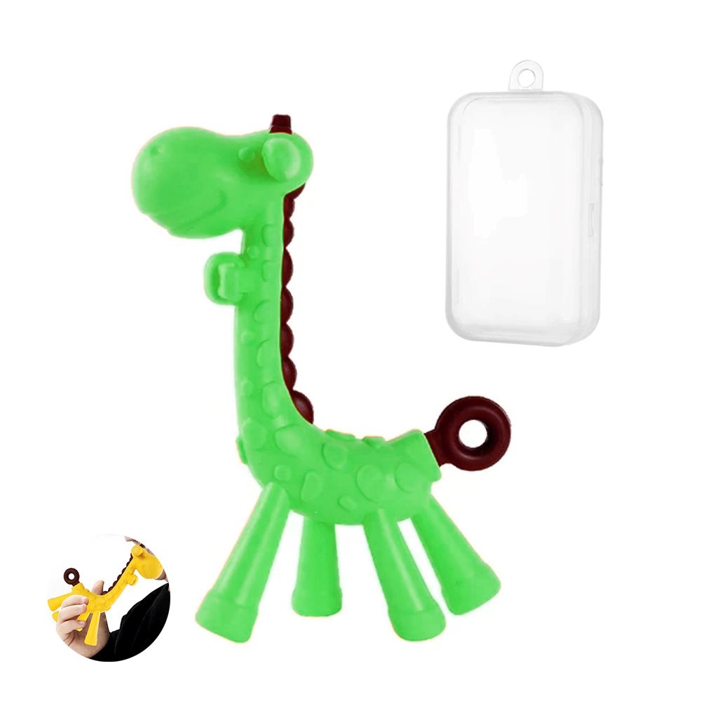 Mordedor Jirafa Verde para bebe Baby Froggie con estuche