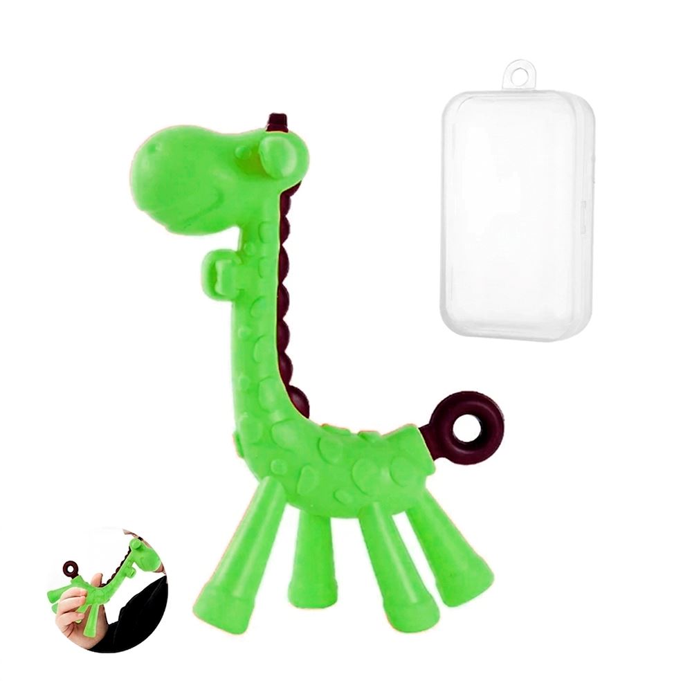 Mordedor Jirafa Verde para bebe Baby Froggie con estuche