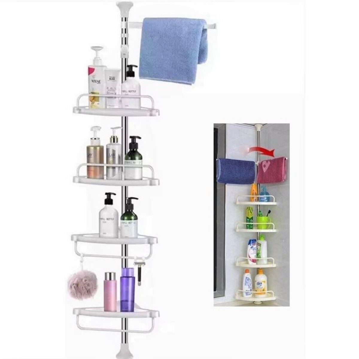 Esquinero de Baño y Ducha 4 Niveles Regulable 3.20mts