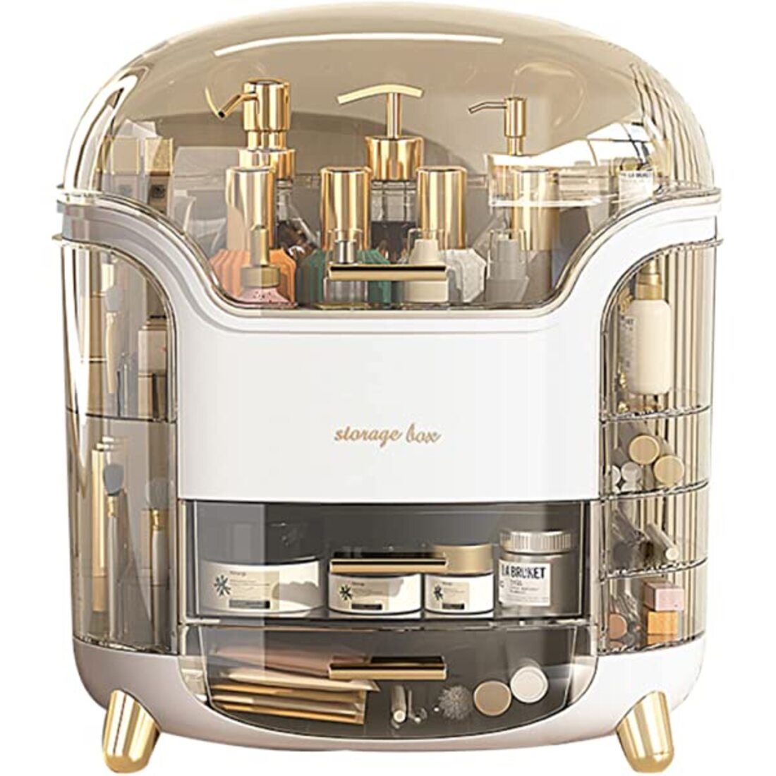 Organizador de Cosméticos Maquillaje Joyas Estilo Europeo Multifuncional Blanco