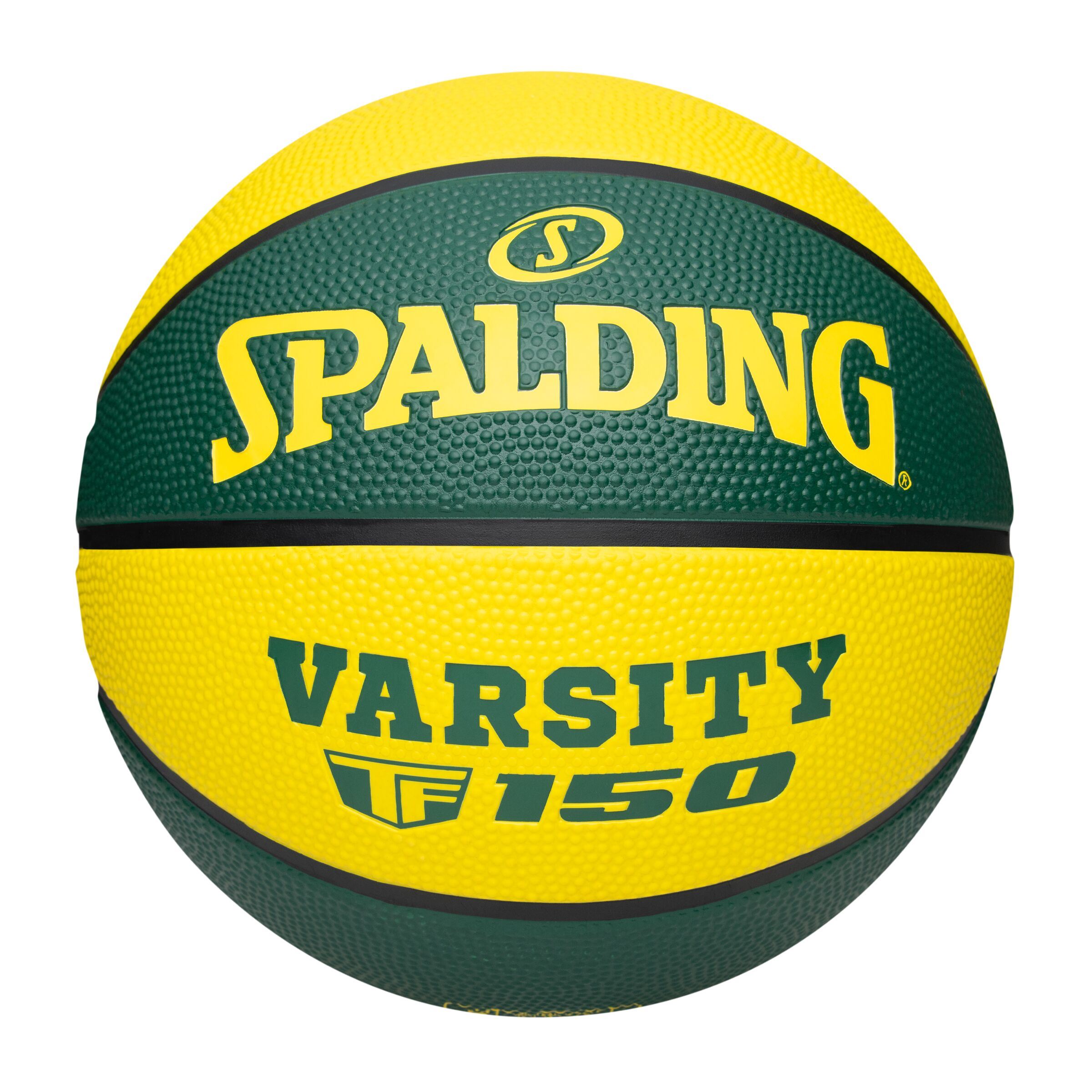 PELOTA DE BASKET SPALDING TF-150 VARSITY GREEN/GOLD TALLA 7