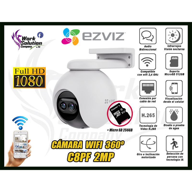 Cámara de Seguridad Ezviz TY1 Wifi Interior motorizada