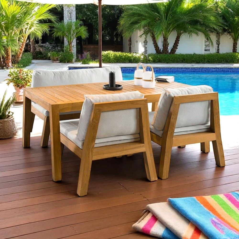 Comedor de Exterior de Madera Cartago 4 Personas Movenda