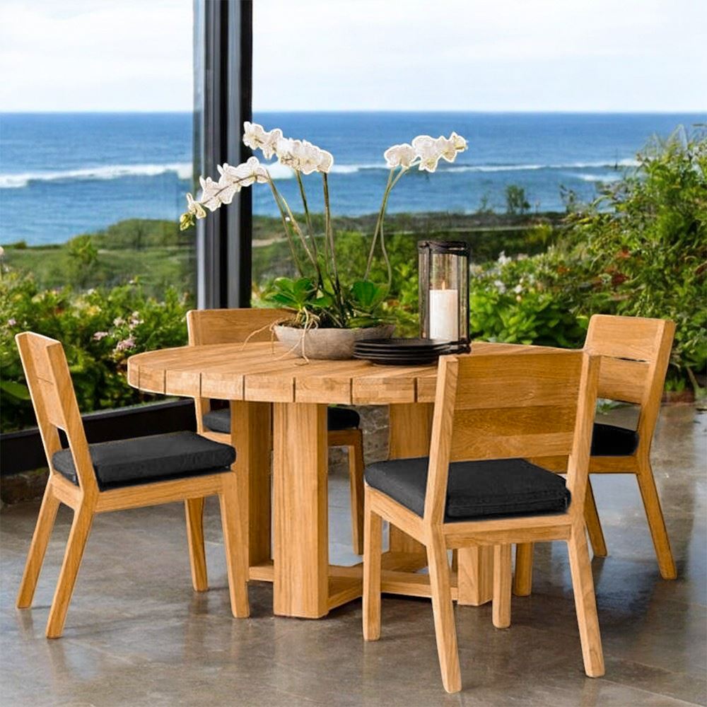 Comedor de Exterior de Madera Redondo Marta 4 P Movenda