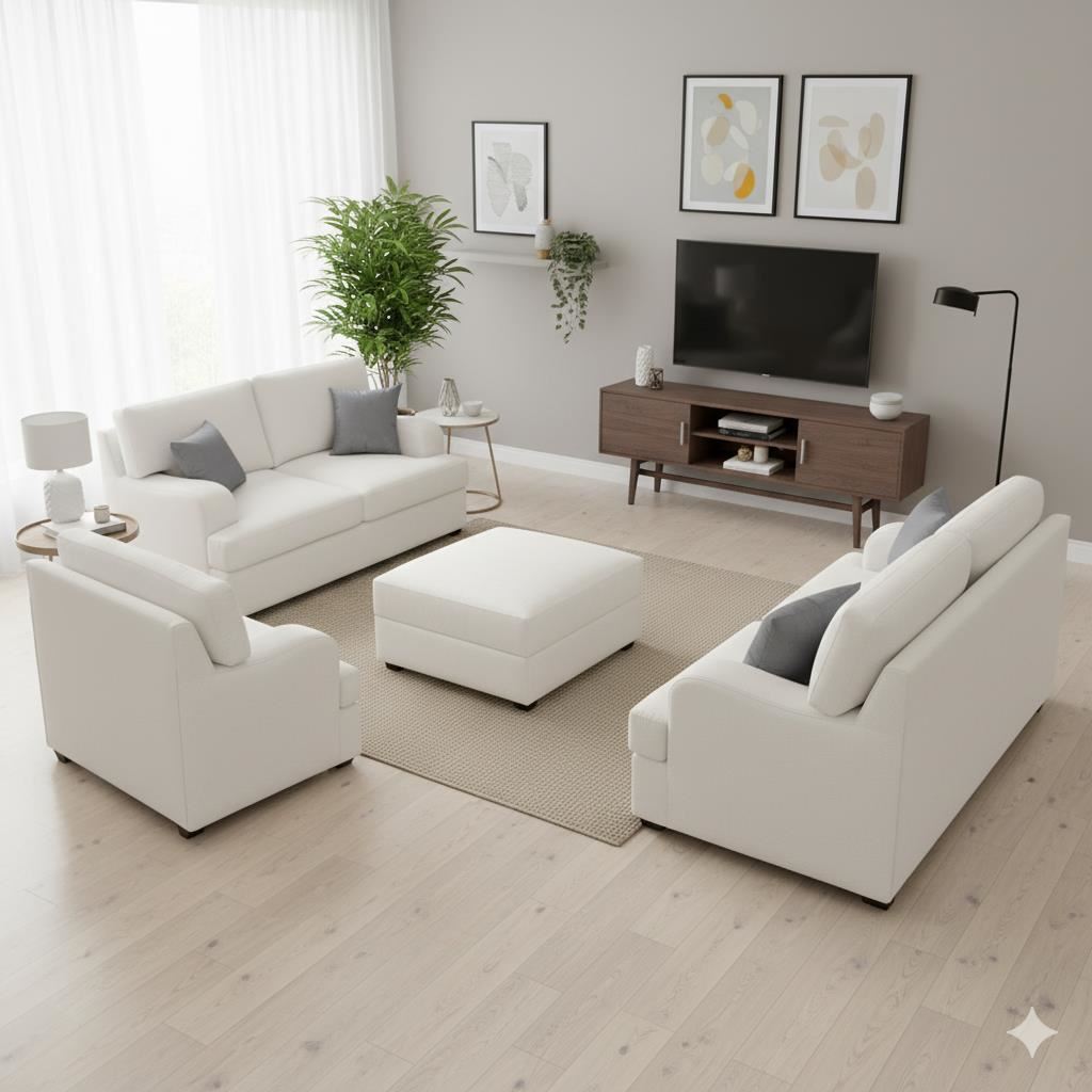 Juego de Sala Athina 3-2-1 + Banqueta