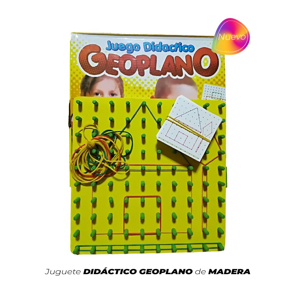 Juego Didáctico Geoplano De Madera