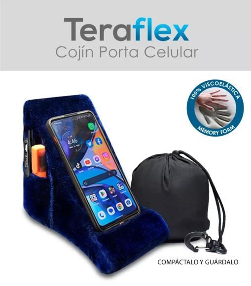 PORTACELULAR  COJIN MEMORY FOAM  19x17x11cm TERAFLEX  Compáctalo Y Llévalo