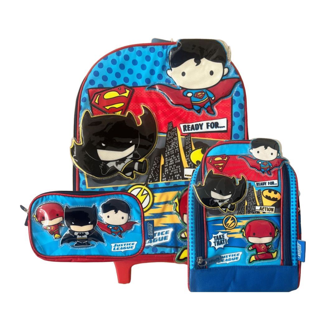 SET MOCHILA ESCOLAR JUSTICE LEAGUE HEROES