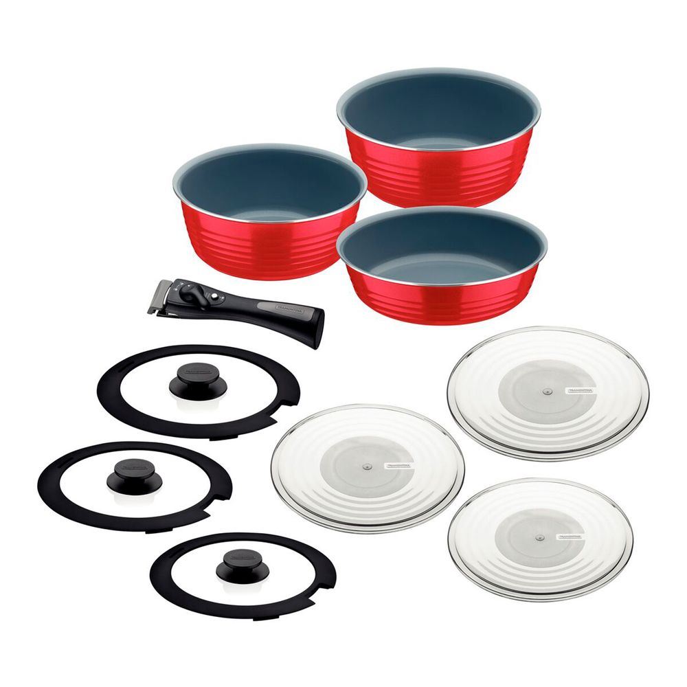 Juego Bateria De Cocina Multiuso Rojo X10 Pzas Itria - 20099408