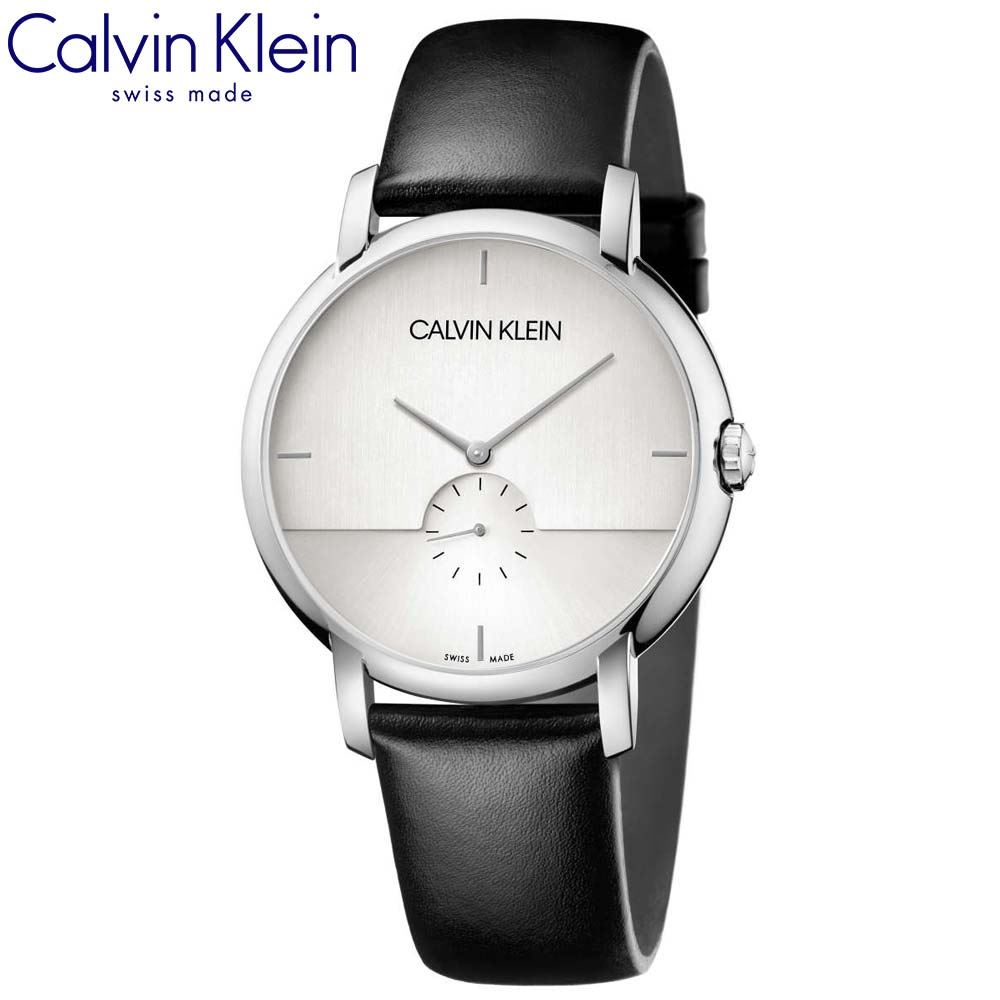 Reloj Calvin Klein Established K9H2X1C6 Suizo para Hombre Correa de Cuero Negro