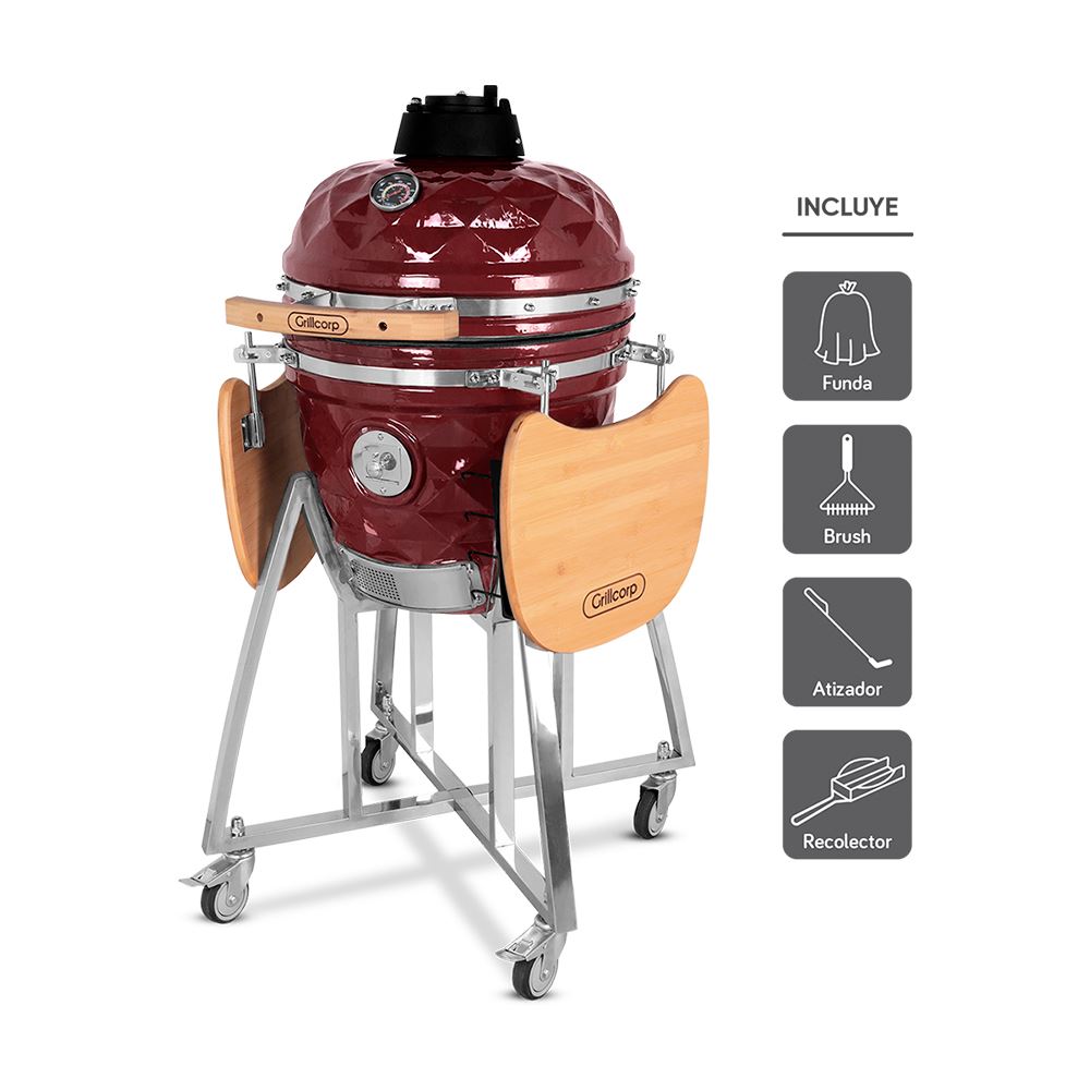 Kamado Diamante 18" Rojo | Grillcorp