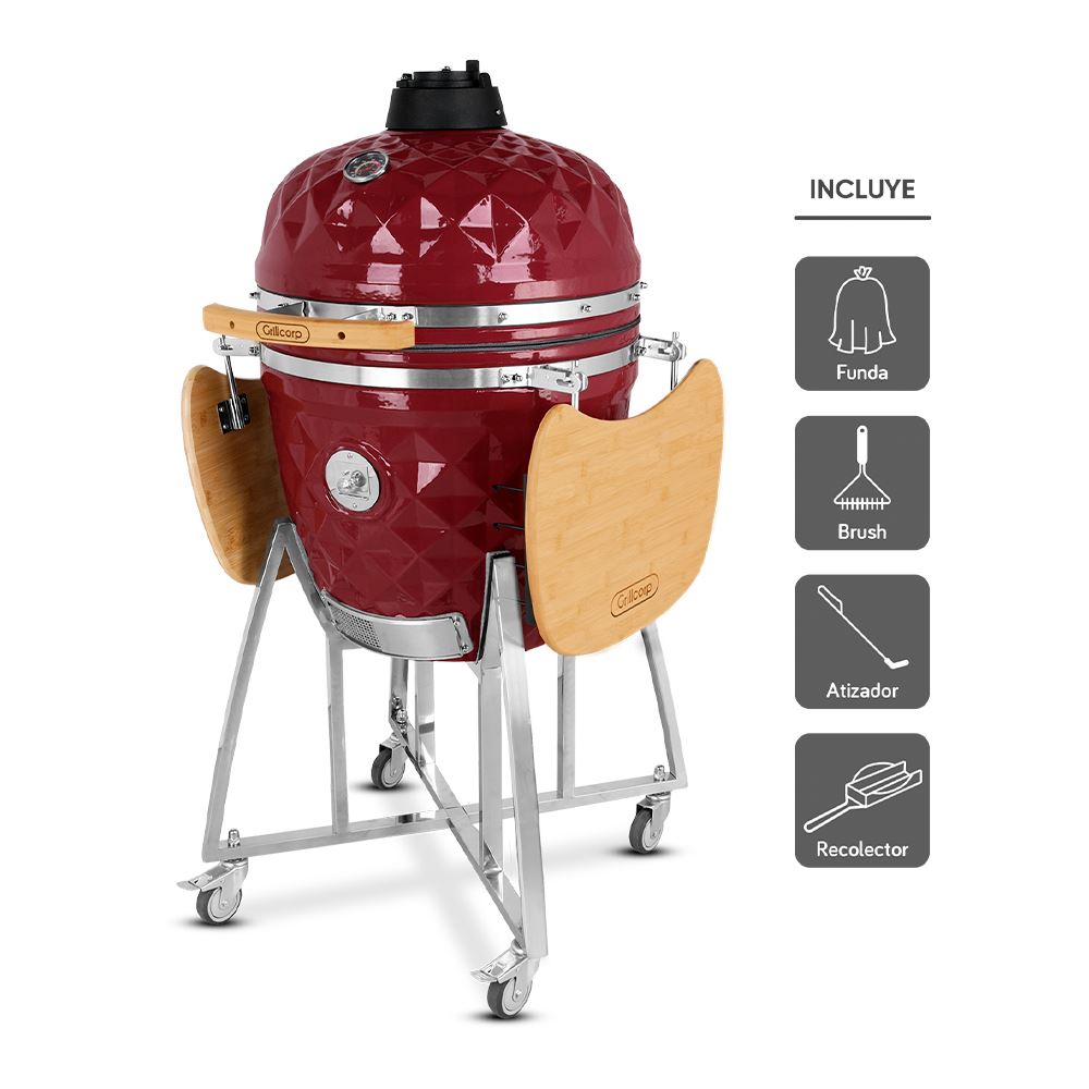 Kamado Diamante 21" Rojo | Grillcorp