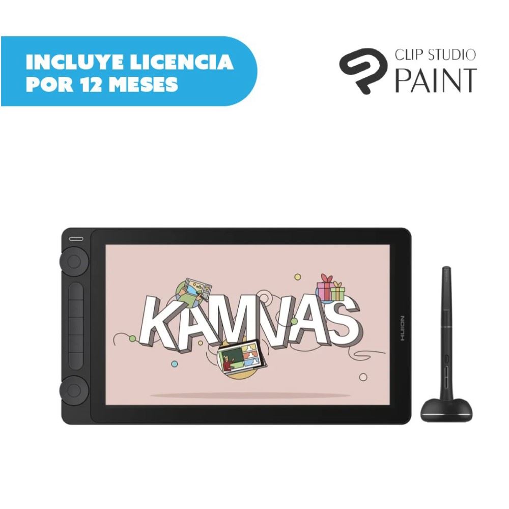 MONITOR GRÁFICO HUION KAMVAS 13 GEN 3 + LICENCIA CLIP STUDIO PAINT PRO