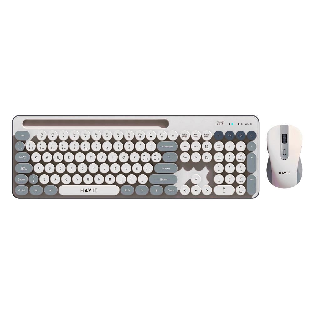 Kit Teclado Y Mouse Inalambrico Havit Kb832gcm-sp Gris