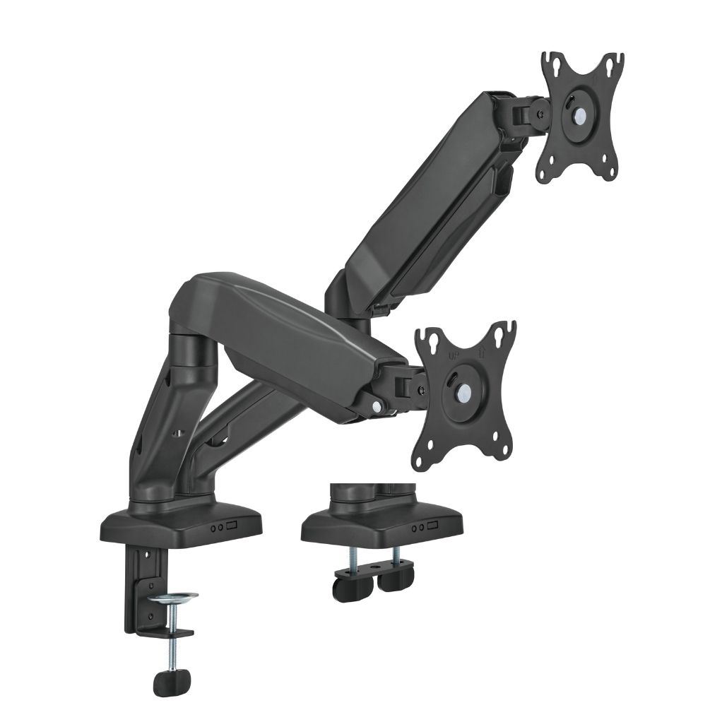 RACK SOPORTE DE ESCRITORIO ERGONÓMICO PARA 2 MONITORES CON AJUSTE MECÁNICO 17 A 32 PULGADAS – KE32-C024E