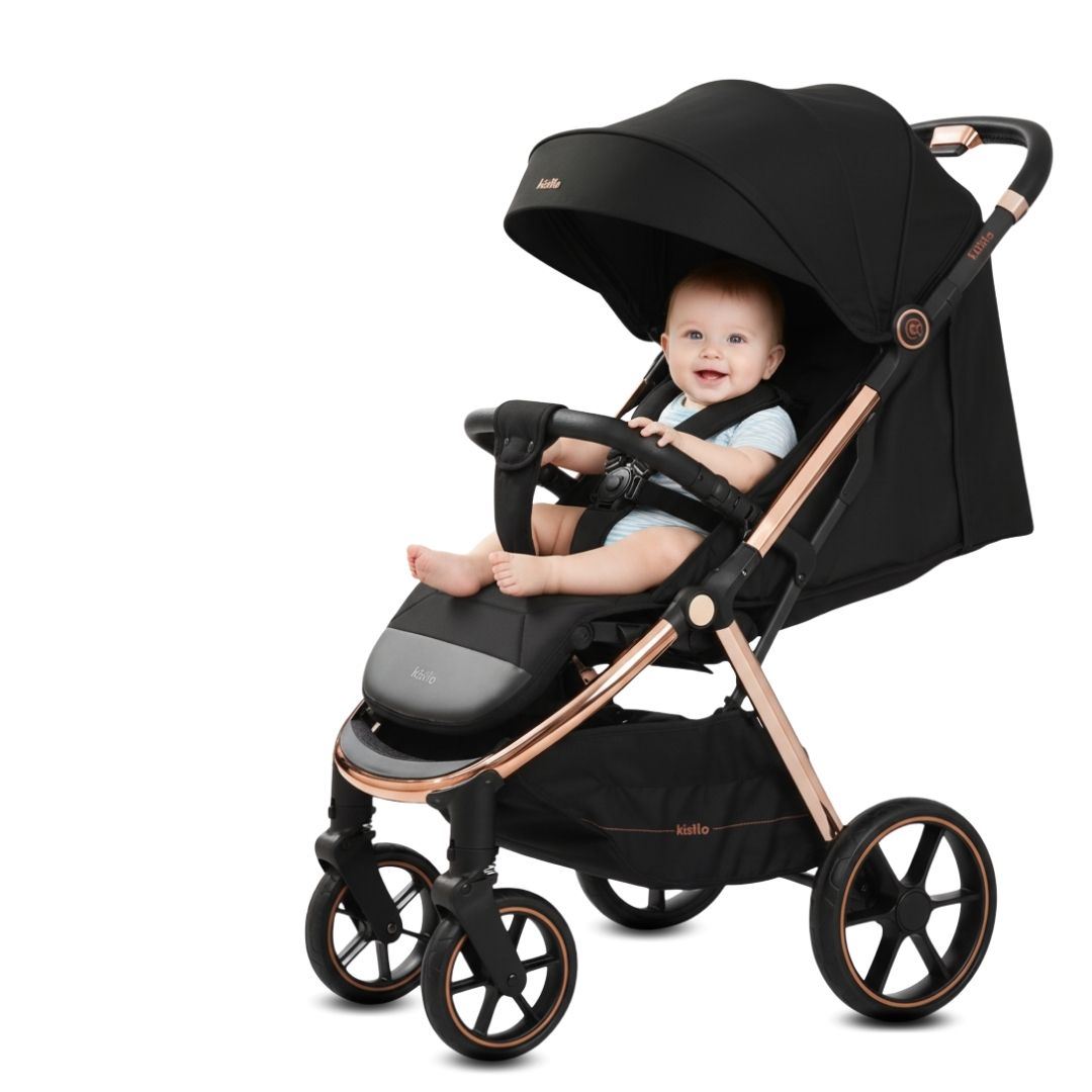 Coche Maleta de Lujo «KINDY GOLD» Kidilo Black