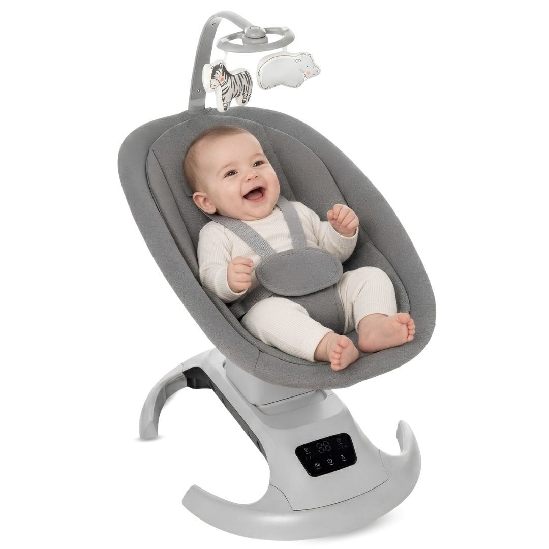 Mecedora Digital para Bebés «KISHU» Colección Exclusiva Gray