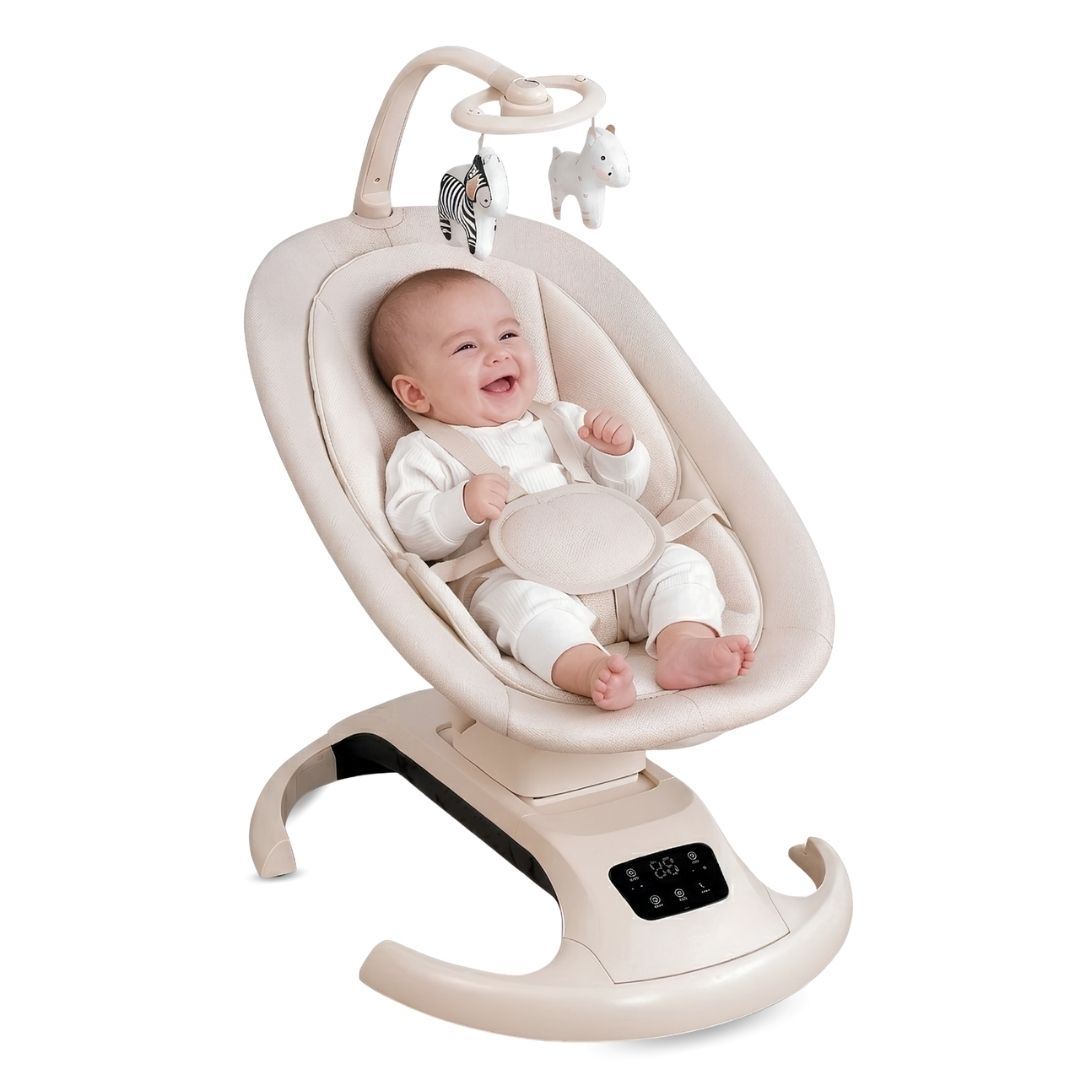 Mecedora Digital para Bebés «KISHU» Colección Exclusiva Beige