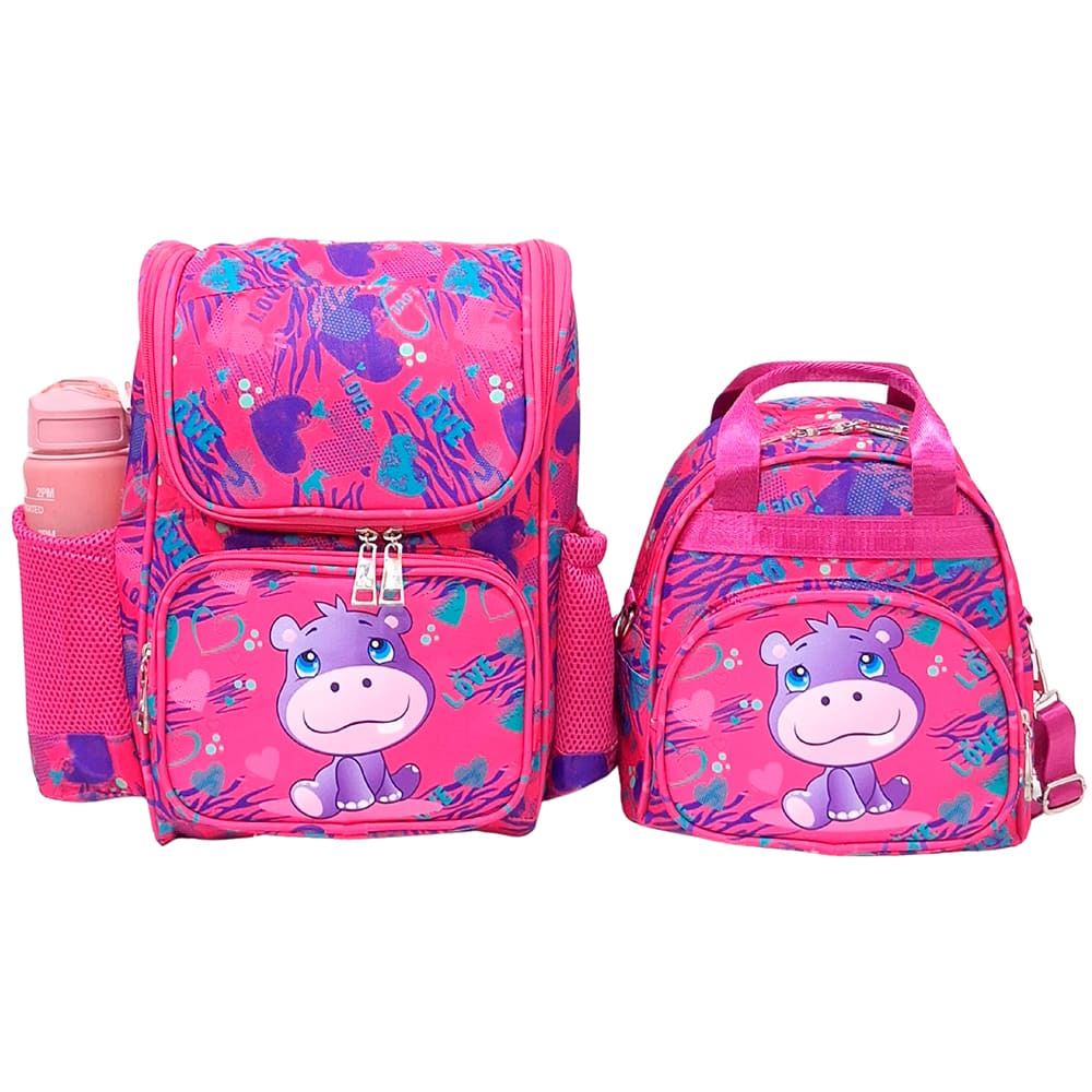 Kit Mochila Lonchera Larry Kids Kengar - Diseño Niña 2