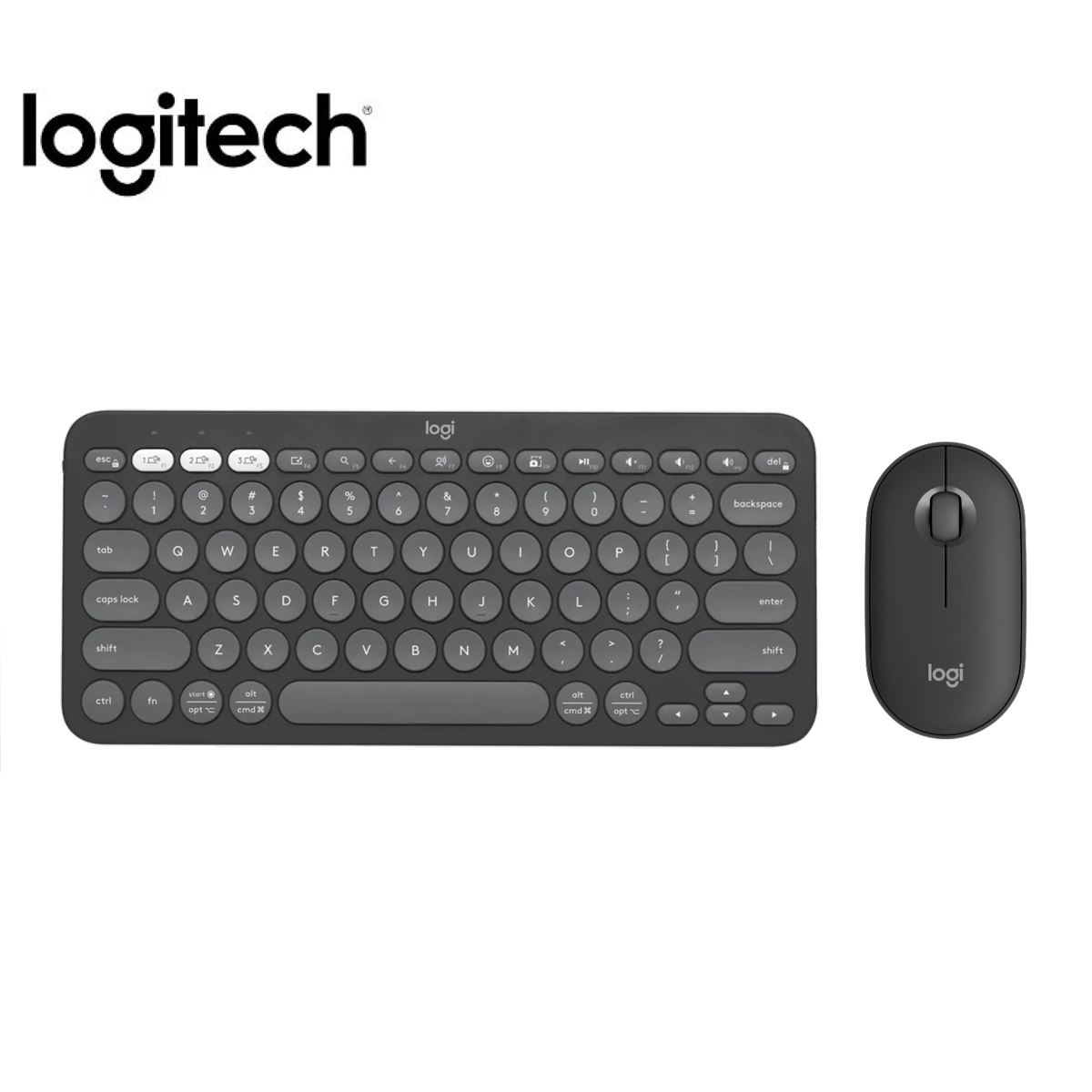 COMBO DE TECLADO Y MOUSE LOGITECH PEBBLE 2 K380S +MOUSE M350S NEGRO