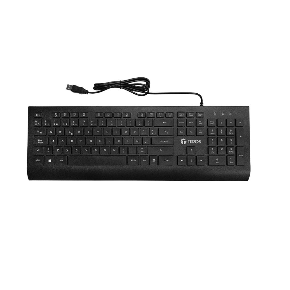 Kit Teclado y Mouse TEROS TE-5010CS TE5010CS USB 2000 DPI 4 Botones 105 Teclas