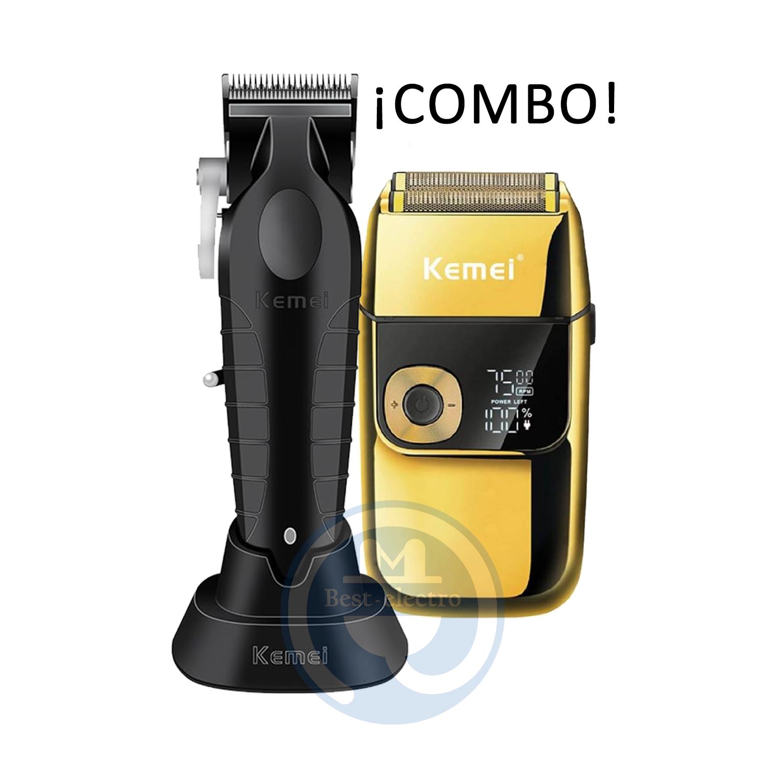 Combo Kemei Cortadora KM2296 y Afeitadora KM2028.