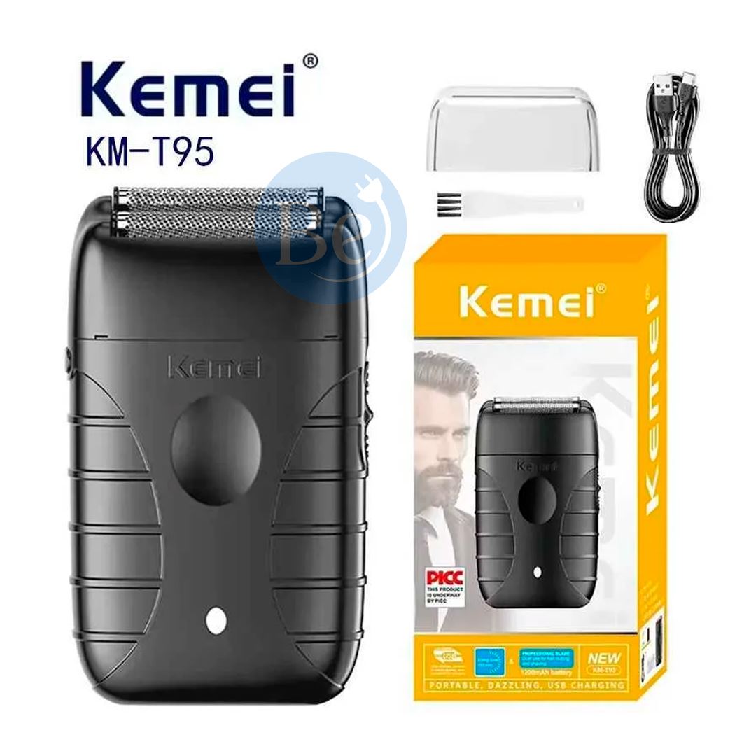 Afeitadora Shaver Kemei KM-T95 recargable Negro