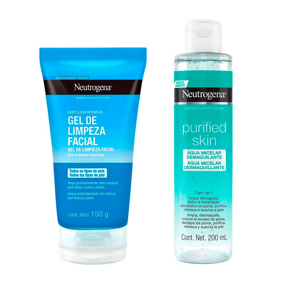 Neutrogena Duo Limpiador Deep Clean Gel + Agua Micelar