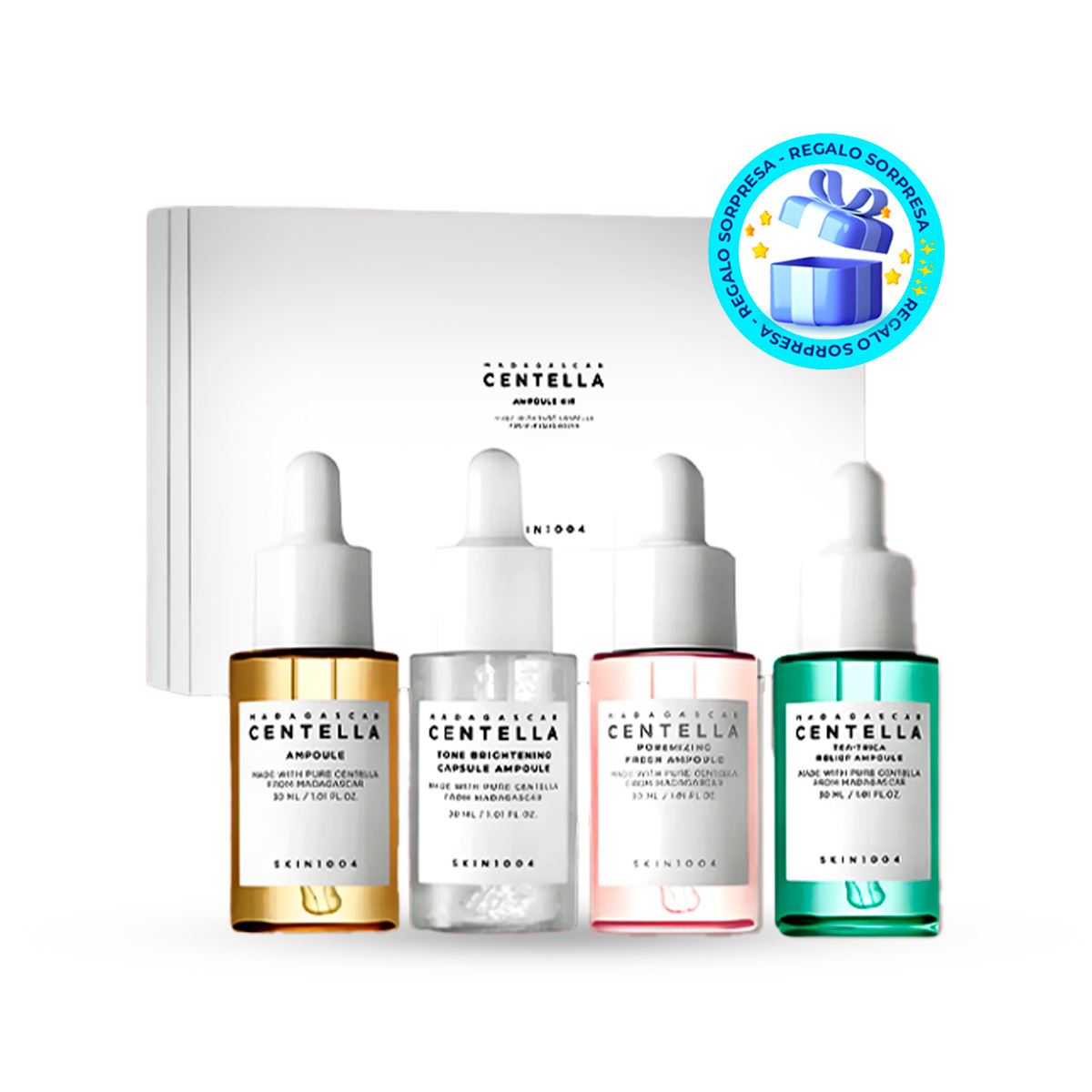 Kit De Ampollas De Centella Madagascar Centella Ampoule + Regalo Sorpresa