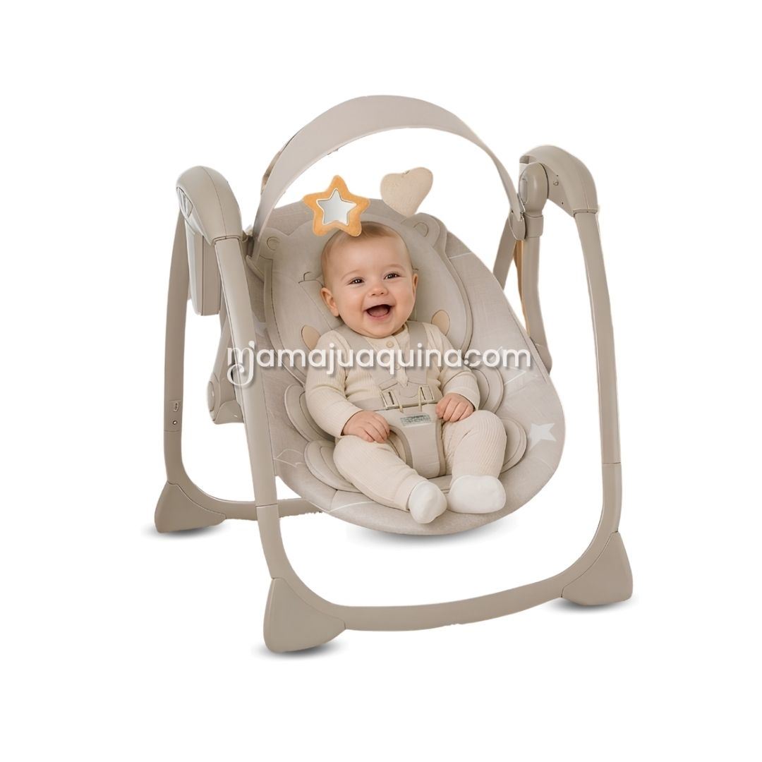 Mecedora Eléctrica para Bebés «KRIS-IS» Colección Limitada Beige