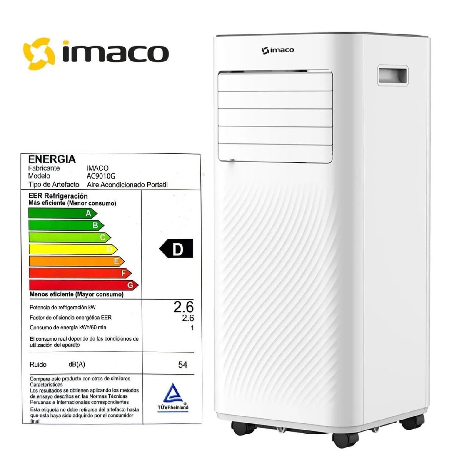 Aire Acondicionado Portátil 9000 BTU AC9010G – Imaco